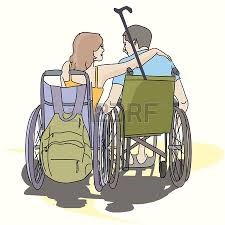 Paar im Rollstuhl